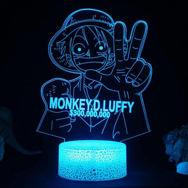 One Piece | Luffy | Luminária com controle remoto - Kitsune | Loja Geek